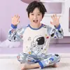 Nuevo traje de pijama de dibujos animados para niños de primavera y otoño, niña pequeña, niña, niños medianos y grandes, bebé, verano, aire acondicionado, ropa para el hogar