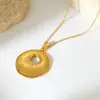 Colar Pingente Exclusivo de Aço Inoxidável Transfronteiriço Moda Europeia e Americana Feminino Corrente de Suéter 18K Joias Versáteis da Moda Atacado