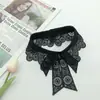 Moda Estilo Coreano Versátil Pajarita Falsa para Mujer, Cuello de Camisa Separado Decoración, Accesorio de Cuello con Adorno de Encaje