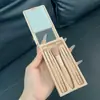 Set Completo Portátil de Brochas de Maquillaje, Lujo Accesible Brocha para Sombras de Ojos Incrustada con Diamantes, Brocha para Polvo de Contorno, Set de Herramientas de Belleza para Principiantes de 5 Piezas