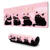 Teclado de computador rosa grande e fofo de gatinho de venda quente internacional para escritório e aprendizagem Tapete de mesa grande