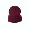 Gorro Clássico Preto Básico de Tricô Transfronteiriço, Gorro de Tricô Liso, Chapéu de Lã Estilo Europeu e Americano, Chapéu de Acrílico para Clima Frio, em Estoque