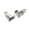 Colgante Pequeño Corazón Convexo Color Plata Antigua Accesorios de Joyería DIY Aleación Materiales para Collares Pendientes Colgante de Venta Caliente Transfronteriza