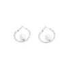 Plata de Ley 925 Nueva Moda Personalidad Fragmentado Plata Perla Orejera Lujo Ligero Versátil Diseño Tendencia Estilo Minimalista Pendientes
