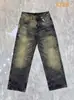 Jeans Americano Retro Loose de Perna Reta Tendência 2026 para Homens, Calças Longas Versáteis de Alta Qualidade Rasgadas Lavadas Desgastadas