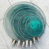 Cabeça de rede de pesca de aço inoxidável sólida grande bolsa de rede de pesca de náilon anel sólido acessórios de equipamento de pesca rede de pesca grande