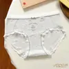 10A Antibacteriano 2026 Nova Roupa Íntima Doce Fofa Algodão Puro Gancho Estendido Cintura Média Confortável Respirável Calcinha Feminina
