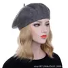Gorra Transfronteriza Boina de Lana para Mujer Otoño e Invierno Vintage Británico Todo Fósforo Otoño Color Caramelo Gorra Octogonal de Pintor Belle