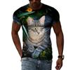 Camiseta Personalizada para Hombre Bandera Americana Moda Masculina Verano Casual Manga Corta Cuello Redondo Día de la Independencia 4 de Julio Top