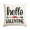 Funda de almohada para el Día de San Valentín Amazon Transfronteriza Personalizada Decoración de Boda para el Día de San Valentín Funda de cojín Funda de almohada de corazón