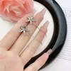 Estilo Coreano Super Fada Doce Diamante Gotejamento de Óleo Laço Amor Borla Brincos Elegantes Leve Luxo Sentido de Alto Padrão Brincos Delicados