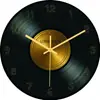 Relógio de parede de vinil CD record para vendas diretas transfronteiriças para sala de estar em casa, relógio de parede decorativo criativo, relógio de vidro temperado