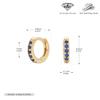 Pendientes de plata de ley S925 con incrustaciones de circonita azul, redondos básicos, los más vendidos de Amazon. Hebillas clásicas para los oídos.