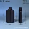 Venta Directa del Fabricante, Suministro en Stock de Botellas Planas Negras, 80M-100Ml, Material HDPE, Empaque General