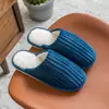Pantuflas de algodón para hombre, otoño e invierno, para interior y hogar, antideslizantes, cálidas, de lana y felpa, para uso exterior, con suela gruesa, para mujer, para invierno