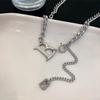 Collar letra B 2021 nuevo para mujer plata dulce fresco ins estilo frío europeo y americano titanio acero collar