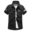 Camisas Masculinas de Manga Curta para o Verão 2024 Tamanho Grande Algodão Puro Casual Meia-Manga Uniforme Militar Roupa de Trabalho Camisas para Uso Externo