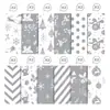 Ww204-15 Fondo Gris para Regalo de Navidad Papel para Collage DIY Material Papel Copo de Nieve Campana Papel de Fondo Decorativo