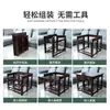 Mesa Cuadrada Plegable Calefactora para Uso Doméstico, Base para Fogata, Mesa de Comedor Marrón de 80 cm, Mesa Kang, Mesa de Café para Sala de Estar