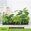 Paisagismo com Plantas Verdes Simulação Floreira Divisória de Piso Arte Floral de Chão Paisagem de Plantas Combinação de Floreira Flor Artificial em Vaso Bonsai Decoração