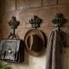 Nuevo Colgador de Gancho Individual de Hierro Estilo Europeo Minimalista Retro con Forma de Corona para Entrada del Hogar, Pasillo y Dormitorio Portallaves