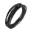 Joyería Original Europea y Americana de Venta Caliente Transfronteriza, Pulsera Tejida a Mano con Cordón de Cuero de Moda, Pulsera para Hombre, Joyería de Estilo Étnico