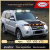 Tesinrui é adequado para Mitsubishi Pajero v97v93v73 modificação do carro com areia clara e pedra acessórios tampa da asa traseira