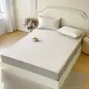 Modelo Nuevo 2026 Sencillo Color Sólido Fresco Alfombrilla de Frijol Juego de Sábanas para Cama Juego de Tres Piezas