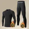 Conjunto casual de ropa interior térmica para hombre de comercio exterior transfronterizo, otoño, ajustado, forro polar de invierno, alta elasticidad, tiburón anti-frío, modelo nuevo