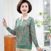 Blusas de Primavera para Mujer, Camisas Florales con Cuello Estilo Abuela para Mujeres de Mediana Edad y Mayores, Camisas Base de Primavera y Otoño para Madres, Modelo Nuevo 2024
