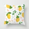 Fronha Fofa Estampada com Frutas de Verão Capa de Almofada para Encosto de Sofá de Sala de Estar de Verão Refrescante Melancia Banana