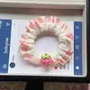 Lazo para el Cabello de Fresa Lindo para Niña Anillo de Intestino Accesorios para el Cabello de Intestino Pequeño Rosado a Cuadros Suave Cola de Caballo Alta Nuevo Mejor Amigo
