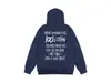 Comercio Exterior Dropshipping Marca Europea y Americana Nueva Tendencia Estampado de Letras Sudadera Unisex con Capucha Abierta