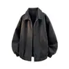 Jaqueta Masculina Primavera 2026 Novo Estilo Japonês Estilo Hong Kong Marca Tendência Gola Reversível Corta-Vento