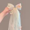 Véu Guirlanda Mori Super Fada Véu Infantil Oversized Véu Laço de Tule Grampo de Cabelo Flor Acessório de Cabelo Infantil Fada