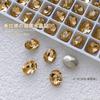 Cor Maillard amarelo fumaça clara fundo pontudo joia para unha diamante super brilhante café claro Cristal Diamante coração torto quadrado gordinho pilha de unhas Diamante