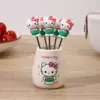 Set de Tenedores de Fruta de Gato de Dibujos Animados Lindo Creativo Alta Apariencia Seguridad Acero Inoxidable de Grado Alimenticio Tenedores de Fruta