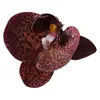 Flor de Falenopsis Individual Simulada 3D de Alta Gama PU Dorado Púrpura DIY Accesorios para Pared de Flores de una Sola Cabeza Material Floral Flor Artificial