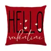 Funda de almohada con estampado de letras de amor, ideal para decorar el sofá, la cama y el dormitorio, ideal para el día de San Valentín.