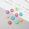 Color girasol cara sonriente arcilla suave flor con cuentas accesorios diy material aretes aretes cuentas sueltas accesorios
