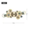 Nuevo Reloj de Pared con Flor de Metal Tridimensional Estilo Chino Decoración de Pared para Sala de Estar Pared de Fondo del Sofá, Arte en Hierro Estilo Lujo Ligero