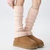 Calcetines holgados de otoño e invierno, nuevo estilo coreano, patrón de trenza texturizado, calentadores de piernas japoneses vintage, calcetines cálidos de punto adelgazantes, calcetines de mujer absorbentes de sudor