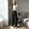 Pantalones de Pierna Ancha para Embarazadas Estilo Coreano Temperamento Adelgazante Milk Fu Ropa para Embarazadas Hebilla Nariz de Cerdo Cordón Ajustable Pantalones Casuales Pantalones Casuales para Embarazadas