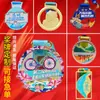 Medalla de Metal Medalla Personalizada Reunión Deportiva Competencia Placa Colgante Impresión a Color Medalla Conmemorativa para Eventos de Carrera y Ciclismo