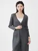 Chaqueta Miyake Calidad Mostrador Chaqueta Básica Más Vendida para Mujer Color Sólido Simple Elegante Versátil Chal Cárdigan Top
