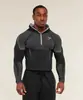 Camisa deportiva de manga larga para hombre GYMSHARK/ONYX5, ajuste ceñido, secado rápido, transpirable, con media cremallera, de fábrica, en stock, transfronteriza