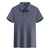 Dropshipping transfronterizo de nuevas camisetas polo de verano, camisas casuales simples de manga corta para hombre, holgadas, de color liso, con cuello camisero, artículo más vendido