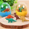 Mini Conjunto de Borrachas de Ovo de Dinossauro Desenho Animado Infantil Papelaria Atacado Borrachas de Animais Presentes de Jardim de Infância Pequenos Presentes