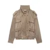 Ins Transfronterizo Europeo y Americano 2026 Nuevo Estilo de Moda Amazon Ropa de Mujer al por Mayor Chaqueta Abrigo de Doble Botonadura con Cuello Alto