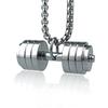 Aço Inoxidável Europeu e Americano Masculino Pendente de Haltere para o Dia a Dia Esportes Mola Moda Aço Titânio Marca Tendência Colar Joias Atacado